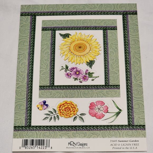 NRN Designs Summer Garden‎ Die Cuts 21605 Floral Flowers Scrapbooking Crafts - Picture 1 of 3